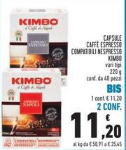 Offerta per Kimbo - Capsule Caffè Espresso Compatibili Nespresso a 11,2€ in Conad Superstore