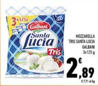 Offerta per Galbani - Mozzarella Tris Santa Lucia a 2,89€ in Conad