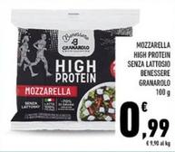 Offerta per Granarolo - Mozzarella High Protein Senza Lattosio Benessere a 0,99€ in Conad