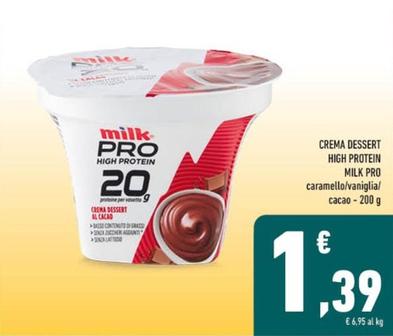 Offerta per Milk Pro - Crema Dessert High Protein a 1,39€ in Conad