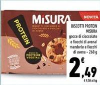 Offerta per Misura - Biscotti Protein a 2,49€ in Conad