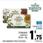 Offerta per Conad - Tè Biologico Verso Natura a 1,75€ in Conad Superstore