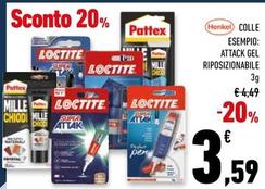 Offerta per Pattex/ Loctite - Attack Gel Riposizionabile a 3,59€ in Conad Superstore