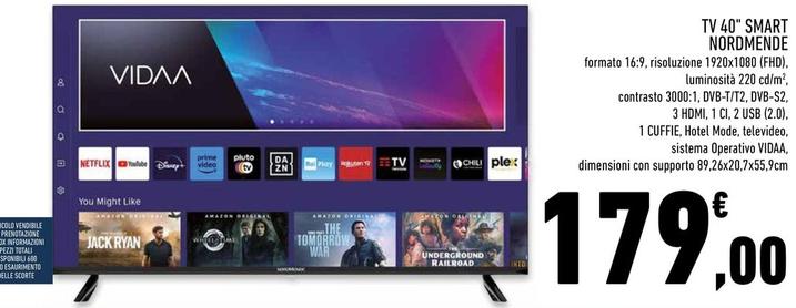 Offerta per Nordmende - Tv 40" Smart a 179€ in Conad Superstore