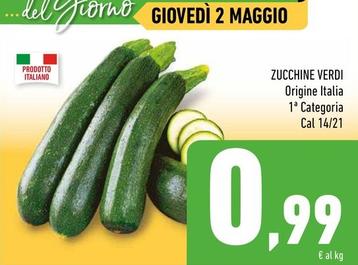 Offerta per Zucchine Verdi a 0,99€ in Conad Superstore