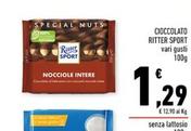 Offerta per Ritter Sport - Cioccolato a 1,29€ in Conad Superstore