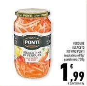 Offerta per Ponti - Verdure All'aceto Di Vino a 1,99€ in Conad Superstore