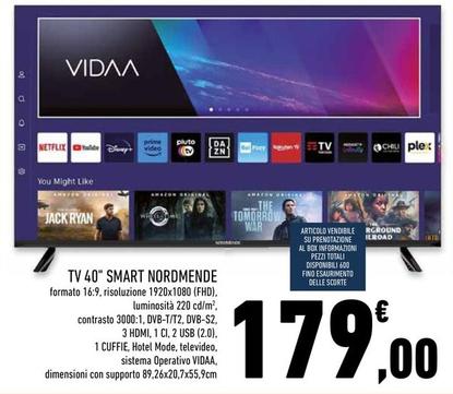 Offerta per Nordmende - Tv 40" Smart a 179€ in Conad Superstore