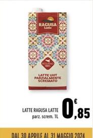 Offerta per Ragusa Latte - Latte a 0,85€ in Spazio Conad