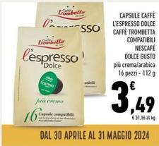 Offerta per Caffè Trombetta - Capsule Caffè L'Espresso Dolce Compatibili Nescafé Dolce Gusto a 3,49€ in Conad