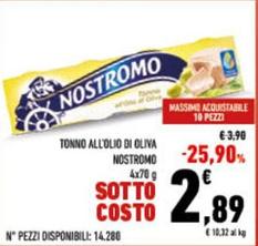 Offerta per Nostromo - Tonno All'Olio Di Oliva a 2,89€ in Conad City