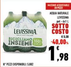 Offerta per Levissima - Acqua Naturale a 1,98€ in Conad City