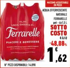 Offerta per Ferrarelle - Acqua Effervescente Naturale a 1,62€ in Conad City