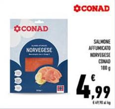 Offerta per Conad - Salmone Affumicato Norvegese a 4,99€ in Conad City