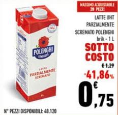 Offerta per Polenghi - Latte Uht Parzialmente Scremato a 0,75€ in Conad City