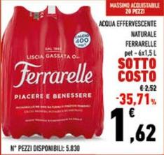 Offerta per Ferrarelle - Acqua Effervescente Naturale a 1,62€ in Conad City