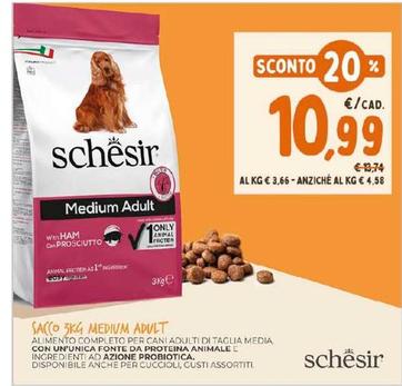 Offerta per Schesir - Sacco 3Kg Medium Adult a 10,99€ in Pet Store Conad