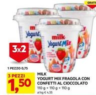 Offerta per Milk - Yogurt Mix Fragola Con Confetti Al Cioccolato a 0,75€ in Dpiu