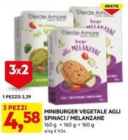 Offerta per Verde Amore - Miniburger Vegetale Agli Spinaci / Melanzane a 2,29€ in Dpiu