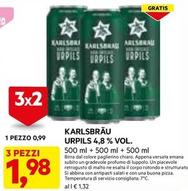 Offerta per Karlsbräu Urpils 4,8% Vol. a 0,99€ in Dpiu