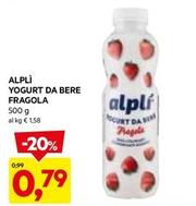 Offerta per Alplì - Yogurt Da Bere Fragola a 0,79€ in Dpiu