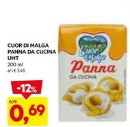 Offerta per Cuor Di Malga - Panna Da Cucina UHT a 0,69€ in Dpiu