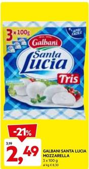 Offerta per Galbani - Santa Lucia Mozzarella a 2,49€ in Dpiu