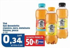 Offerta per San Benedetto - Thè Classico, Zero, Deteinato Limone, Pesca a 0,34€ in Sigma