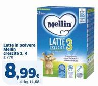 Offerta per Mellin - Latte In Polvere Crescite a 8,99€ in Sigma