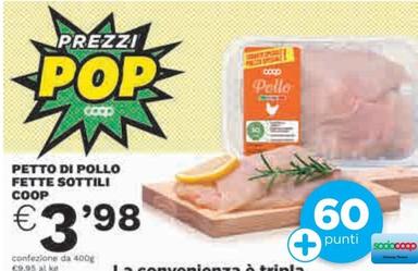 Offerta per  Coop - Petto Di Pollo Fette Sottili  a 3,98€ in Ipercoop