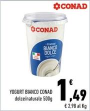 Offerta per Conad - Yogurt Bianco a 1,49€ in Margherita Conad