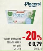 Offerta per Conad - Yogurt Regolarità Piacersi a 0,79€ in Conad