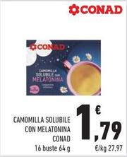 Offerta per Conad - Camomilla Solubile Con Melatonina a 1,79€ in Conad City