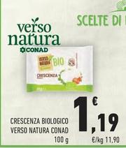 Offerta per Conad - Crescenza Biologico Verso Natura a 1,19€ in Margherita Conad