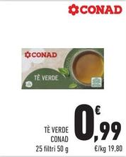 Offerta per Conad - Tè Verde a 0,99€ in Margherita Conad