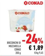 Offerta per Conad - Bocconcini Di Mozzarella a 1,89€ in Margherita Conad