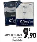 Offerta per Gruppo 3 T-shirt Uomo 100% Cotone a 9,9€ in Conad Superstore