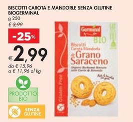 Offerta per Biogerminal - Biscotti Carota E Mandorle Senza Glutine a 2,99€ in Bennet