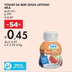 Offerta per Mila - Yogurt Da Bere Senza Lattosio a 0,45€ in Bennet