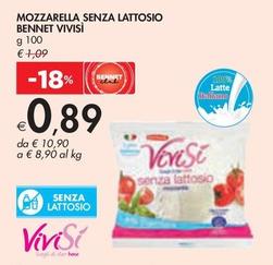 Offerta per Bennet Vivisì - Mozzarella Senza Lattosio a 0,89€ in Bennet