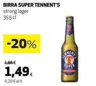Offerta per Tennent'S - Birra Super a 1,49€ in Coop