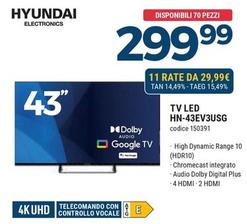Offerta per Hyundai - Tv Led HN-43EV3USG a 299,99€ in Sinergy