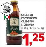 Offerta per L'arte Delle Specialità - Salsa Di Pomodoro Ciliegino Siciliano a 1,25€ in Todis
