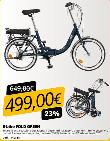 Offerta per E-Bike FOLD GREEN a 499€ in Bricoio