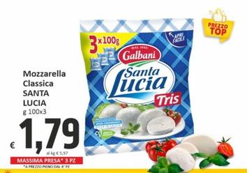 Offerta per Galbani - Mozzarella Classica Santa Lucia a 1,79€ in PaghiPoco