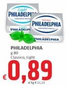 Offerta per Philadelphia - Classico, Light a 0,89€ in PaghiPoco