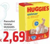Offerta per Huggies - Pannolini Unistar a 2,69€ in PaghiPoco