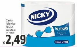 Offerta per Nicky - Carta Igienica La Maxi a 2,49€ in PaghiPoco