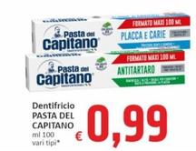 Offerta per Pasta Del Capitano - Dentifricio a 0,99€ in PaghiPoco
