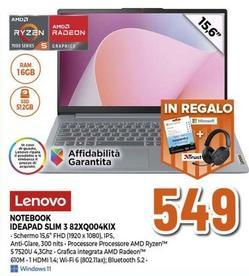 Offerta per Lenovo - Notebook Ideapad Slim 3 82XQ004KIX  a 549€ in Pancani